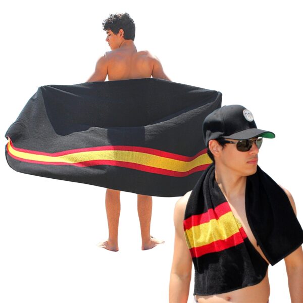 toalla_bandera_España_negra